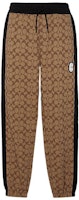 COACH FW22 Logo Print Cotton Sweatpants in Khaki. C7806-OFZ COACH FW22 Logo Print Cotton Sweatpants in Khaki. C7806-OFZ