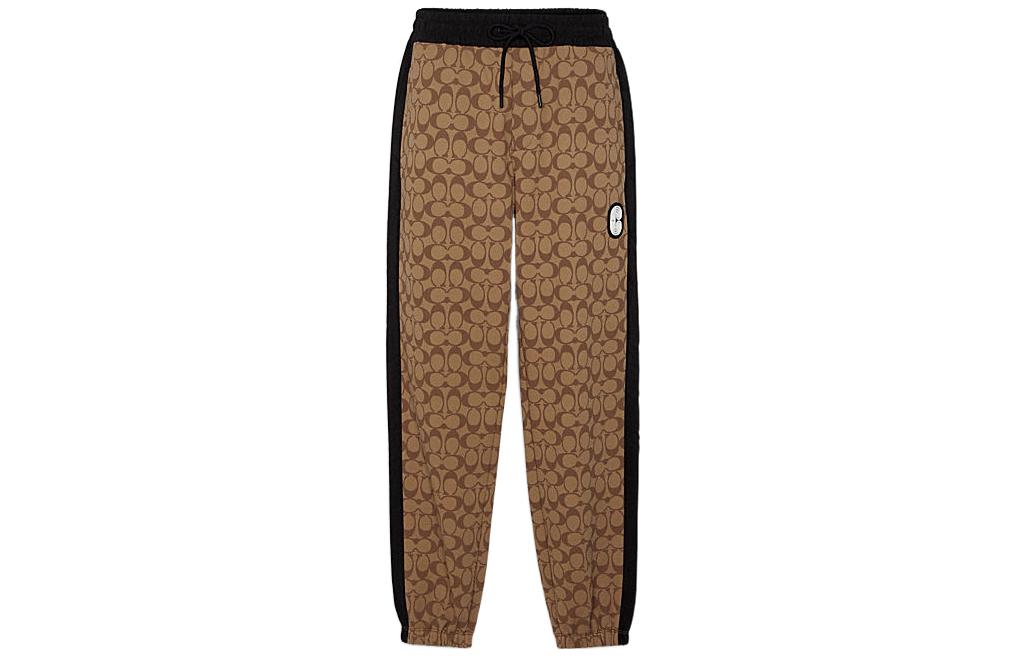 Order COACH FW22 Celana Sweatpants Katun Logo Print Warna Khaki. C7806-OFZ