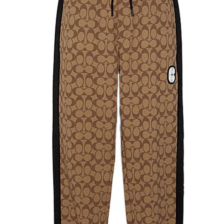 Purchase COACH FW22 Celana Sweatpants Katun Logo Print Warna Khaki. C7806-OFZ