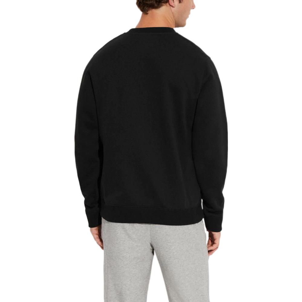 Shop COACH FW22 標誌印花圓領套頭長袖衫 黑色 CE343-BLK