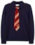 Buy COACH FW22 Navy Blue Colorblock Jacquard Collar Long-Sleeve Sweater CA905-NAV