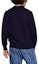 Shop COACH FW22 Navy Blue Colorblock Jacquard Collar Long-Sleeve Sweater CA905-NAV