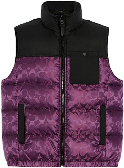 coach-fw-22-purple-logo-print-colorblock-sleeveless-down-vest-casual-jacket-cf-881-uqe