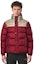 Shop COACH FW22 Red Logo Printed Colorblock Down Jacket CE333-RED