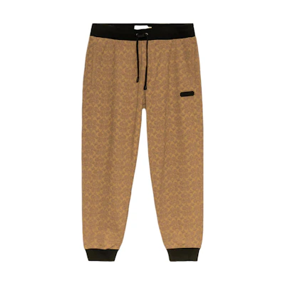 COACH FW22 Solid Color Classic Logo Knit Joggers Brown. CB491-RYU