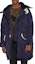 Purchase COACH FW22 Solid Color Mid-Length Hooded Down Jacket Navy Blue 59584-M9N