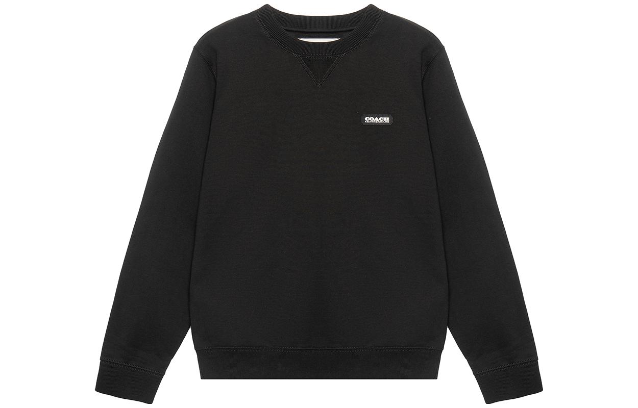 Coach FW22 Black Alphabet Print Crewneck Pullover Sweatshirt CB494-R38