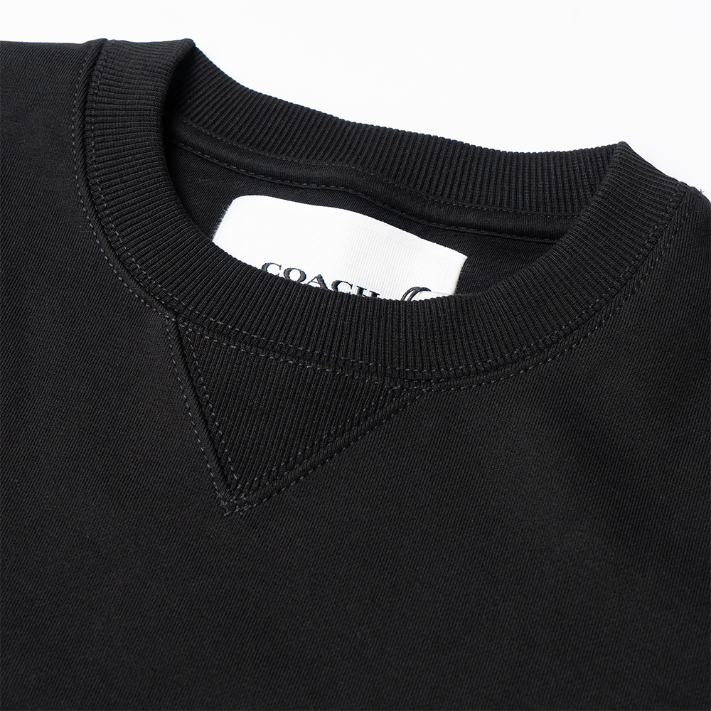 Purchase Coach 2022秋冬黑色字母印花套頭圓領衫 CB494-R38