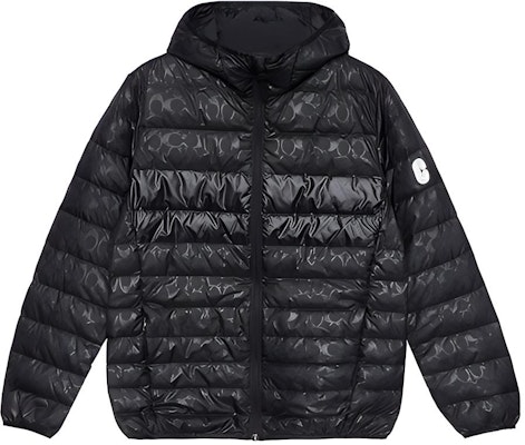 COACH FW22 Black Hooded Zip-Up Puffer Jacket with Logo for Men. C5189-BLK Buy COACH FW22 Black Hooded Zip-Up Puffer Jacket with Logo for Men. C5189-BLK