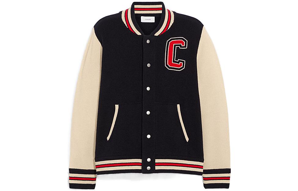 COACH FW22 Black Single-Breasted Jacket with Signature C Patch CD775-BKIY