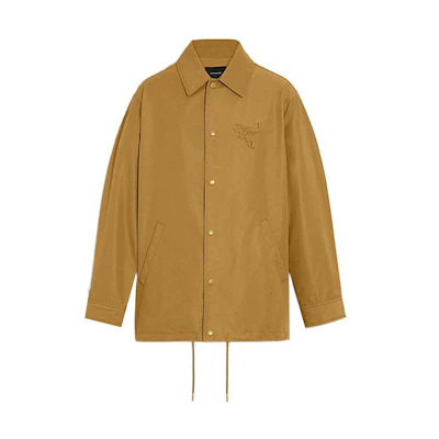 COACH FW22 Brown Casual Embroidered Button-Up Collar Jacket CD270-FLX