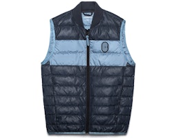 COACH FW22 Colorblock Logo Print Vest Casual Blue C7799-TQ6 COACH FW22 Colorblock Logo Print Vest Casual Blue C7799-TQ6
