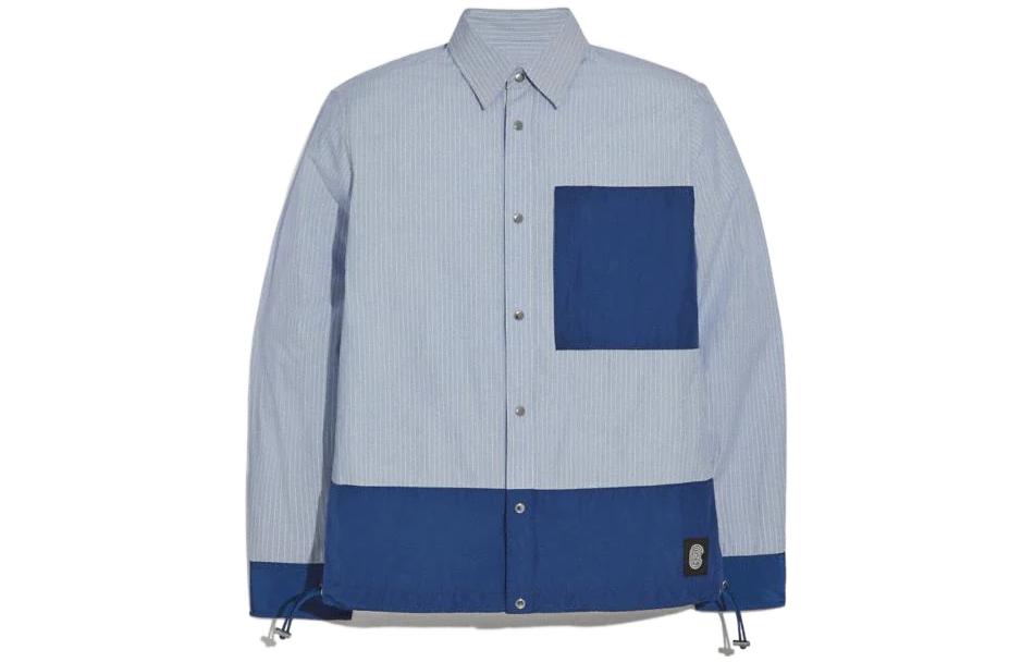 COACH FW22 Colorblock Single-Breasted Jacket Light Blue 97836-DY8