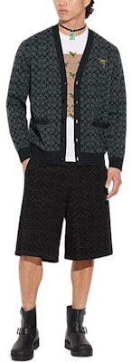 蔻驰2022秋冬男士灰色V领纽扣长袖针织开衫 CE934-S8N Shop 蔻驰2022秋冬男士灰色V领纽扣长袖针织开衫 CE934-S8N