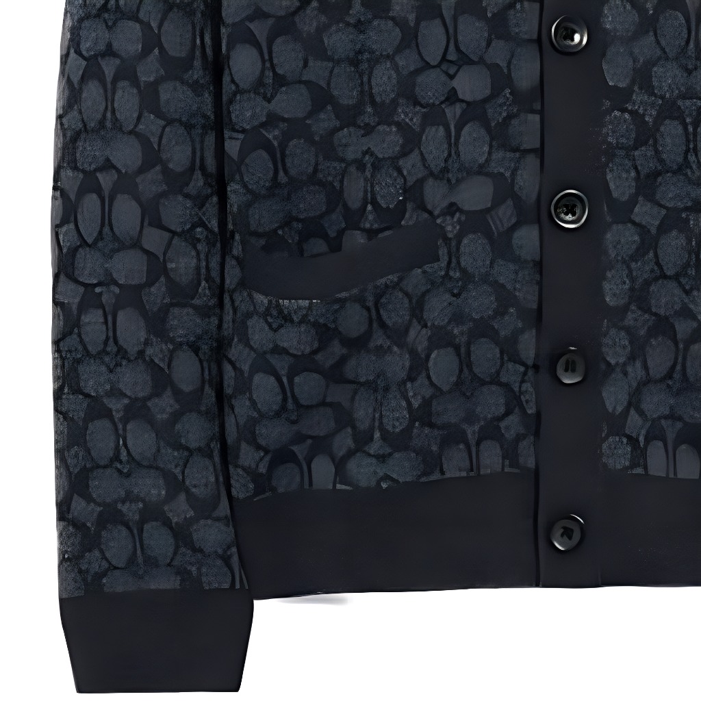 Purchase 蔻驰2022秋冬男士灰色V领纽扣长袖针织开衫 CE934-S8N