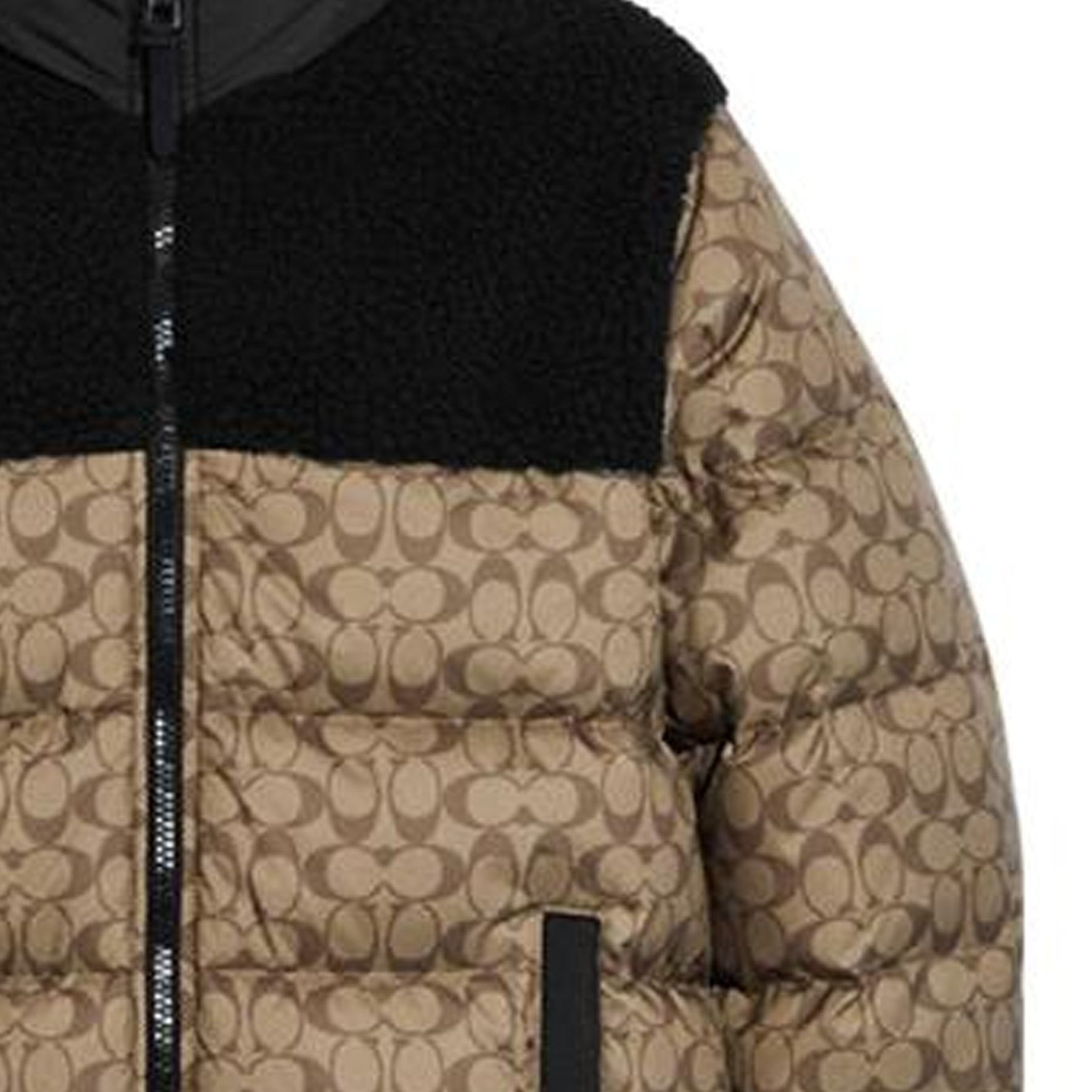 COACH FW22 Logo Print Colorblock Down Jacket Khaki CE338-UWF 圖 7