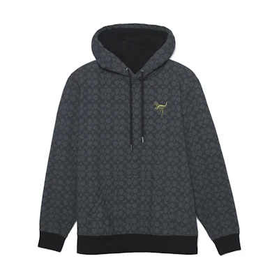 COACH FW22 Logo Print Pullover Hoodie Men’s Grey. CD766-S8N
