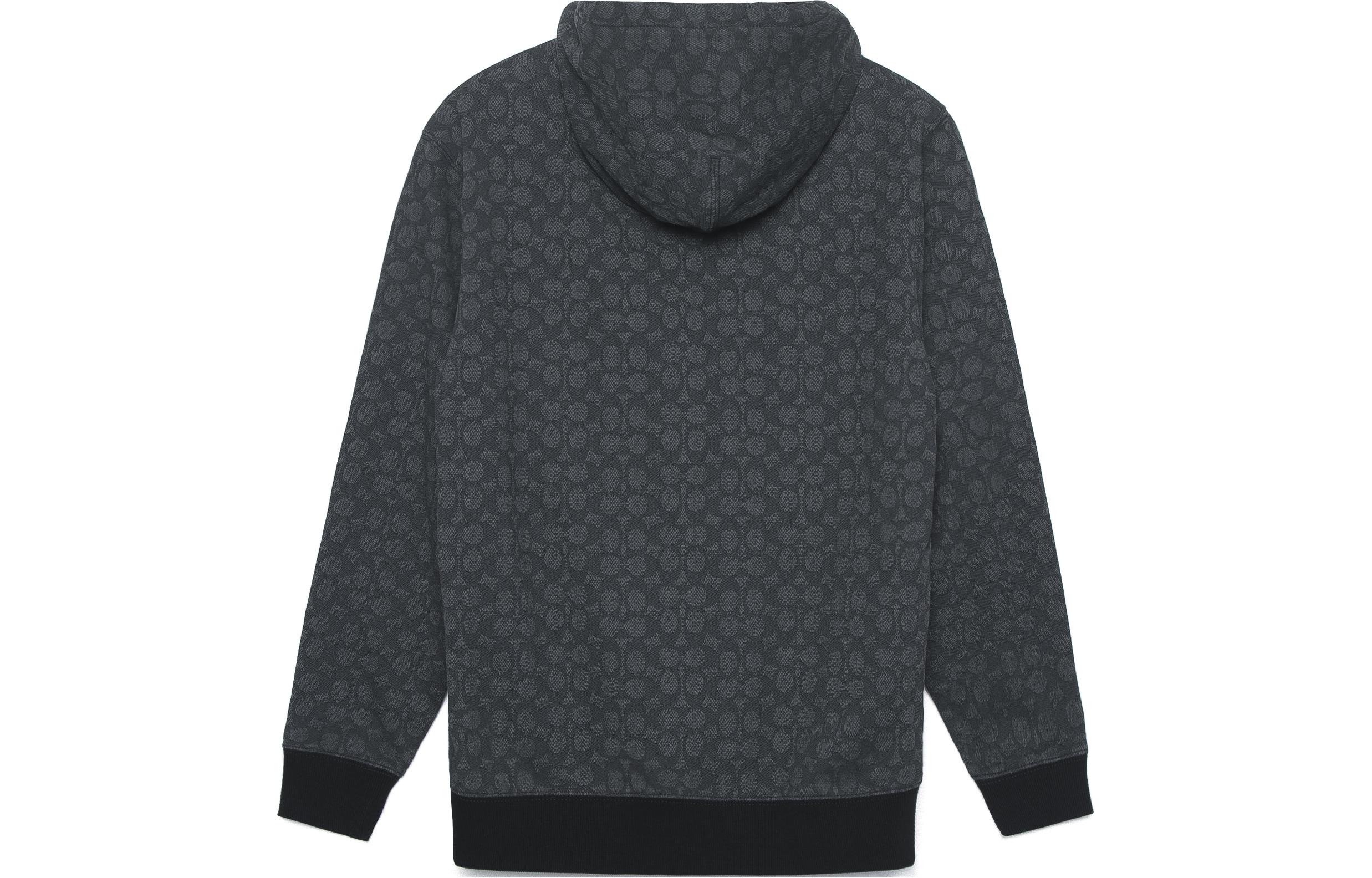 Lookbook 蔻驰 FW22 男士灰色Logo印花连帽衫. CD766-S8N