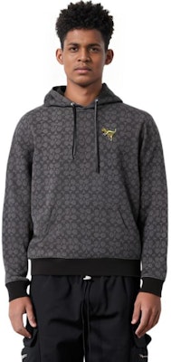 蔻驰 FW22 男士灰色Logo印花连帽衫. CD766-S8N Details for 蔻驰 FW22 男士灰色Logo印花连帽衫. CD766-S8N