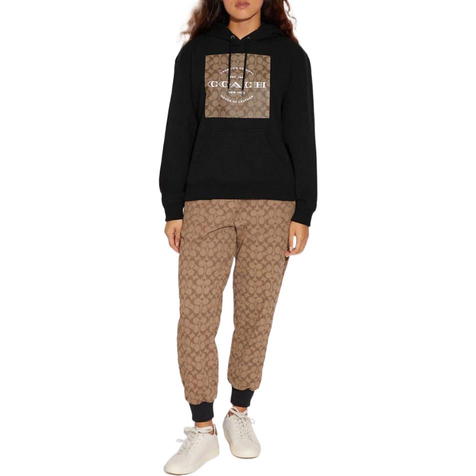 Shop コーチ FW22 ロゴプリント プルオーバースウェットシャツ ユニセックス ブラック C8774-BLK