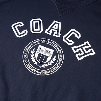 Coach 2022秋冬海軍藍Logo印花套頭衫 CB671-DWP Shop Coach 2022秋冬海軍藍Logo印花套頭衫 CB671-DWP