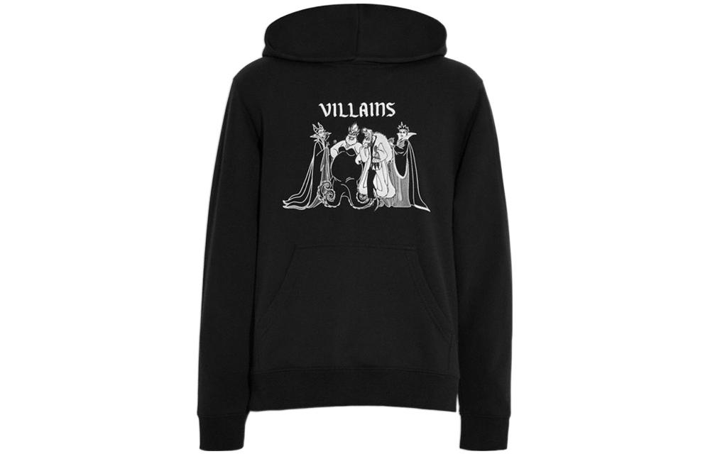 COACH FW22 Patterned Print Hoodie Black  Long Sleeve Sweater. CB890-BLK