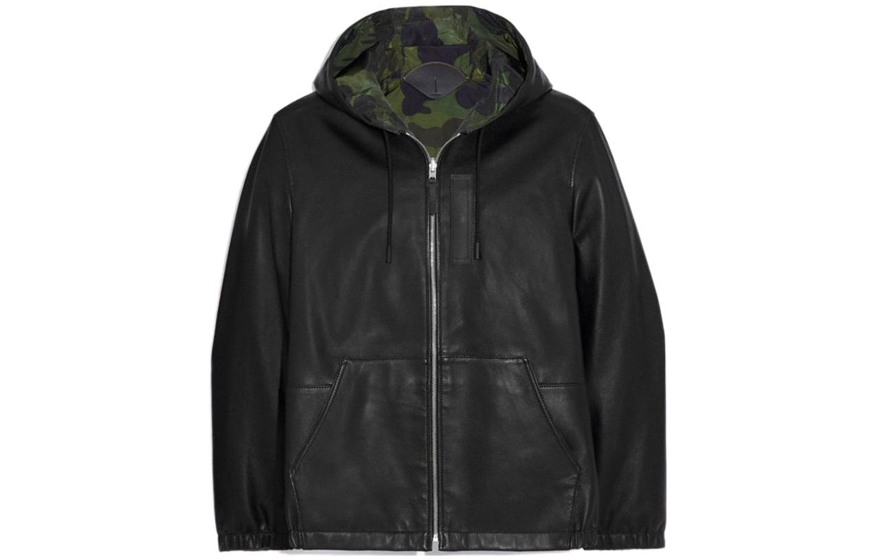 COACH FW22 Reversible Hooded Zip Jacket Black () 75832-BLK