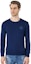Shop COACH FW22 Solid Logo Crewneck Long Sleeve Casual Sweater Men’s Blue CE344-DEN