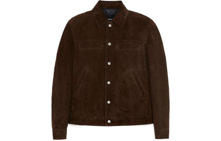 COACH FW22 Solid Single-Breasted Long-Sleeve Jacket Brown C8711-BRN