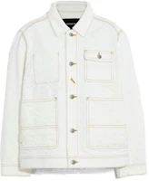 COACH FW22 White Single-Breasted Collar Jacket C9907-UC9 COACH FW22 White Single-Breasted Collar Jacket C9907-UC9
