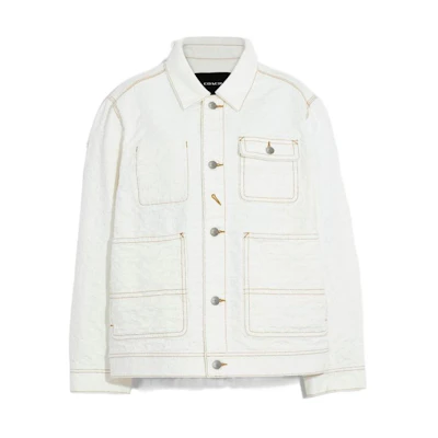 COACH FW22 White Single-Breasted Collar Jacket C9907-UC9