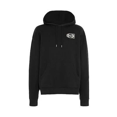 COACH FW23 Black Hoodie with Logo Print. CE334-R38