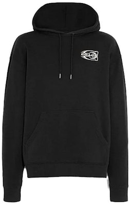 COACH FW23 Hoodie Hitam dengan Cetak Logo. CE334-R38 Order COACH FW23 Hoodie Hitam dengan Cetak Logo. CE334-R38