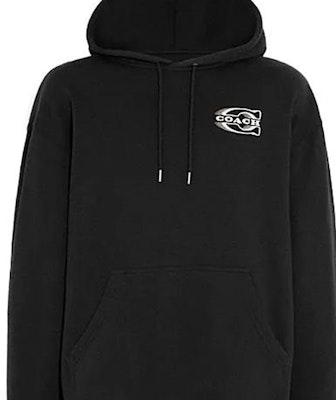 COACH FW23 Hoodie Hitam dengan Cetak Logo. CE334-R38 Purchase COACH FW23 Hoodie Hitam dengan Cetak Logo. CE334-R38