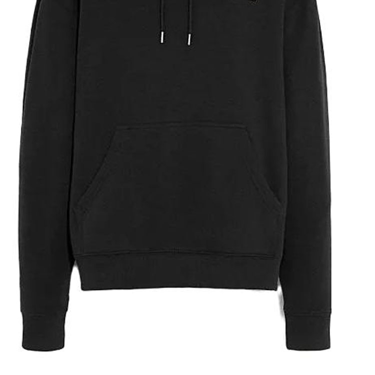Sizing COACH FW23 Hoodie Hitam dengan Cetak Logo. CE334-R38
