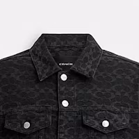 Details for COACH FW23 黑色滿版印花單排扣休閒外套. CL362-OY2