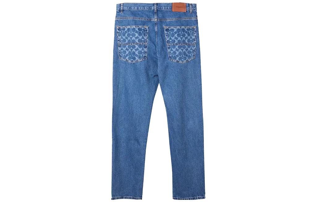 Lookbook COACH FW23 藍色鈕扣圖案休閒牛仔褲 CK516-NJ7