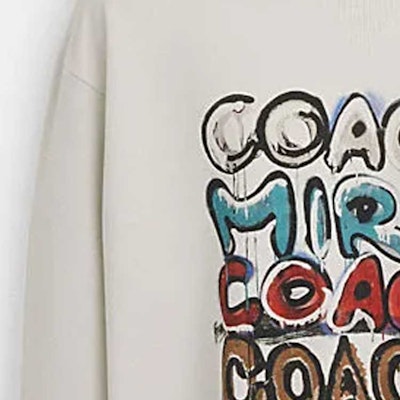 蔻驰 FW23 字母印花圆领套头卫衣 浅灰色. CK694-RE1 Details for 蔻驰 FW23 字母印花圆领套头卫衣 浅灰色. CK694-RE1