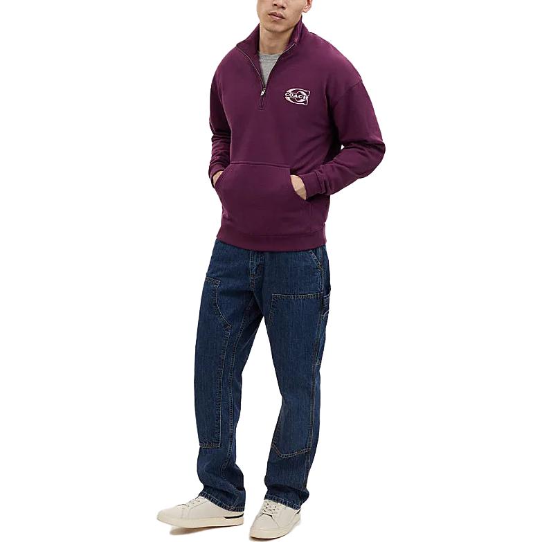 Lookbook COACH FW23 字母印花立領長袖衛衣 CK695-PLU