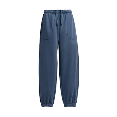 COACH FW23 Logo Print Knit Jogger Pants with Drawstring. CJ379-BLU
