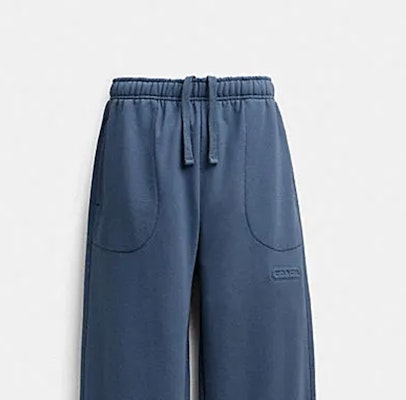 蔻驰 FW23 标志印花抽绳针织休闲长裤 CJ379-BLU Shop 蔻驰 FW23 标志印花抽绳针织休闲长裤 CJ379-BLU