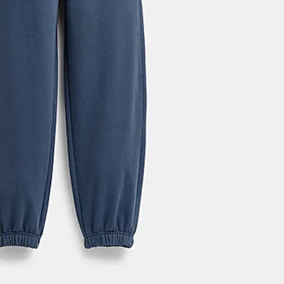 蔻驰 FW23 标志印花抽绳针织休闲长裤 CJ379-BLU Details for 蔻驰 FW23 标志印花抽绳针织休闲长裤 CJ379-BLU