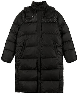 コーチ FW23 パッチワーク ロゴプリント フード付き ダウンジャケット. CK519-OLV Sizing コーチ FW23 パッチワーク ロゴプリント フード付き ダウンジャケット. CK519-OLV