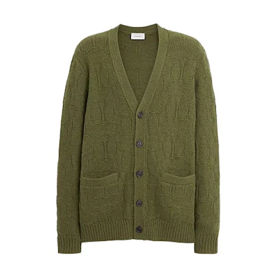 COACH FW23 Solid Color V-Neck Button-Up Knit Cardigan Sweater. CK738-CCF