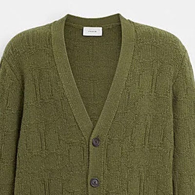 COACH FW23 Cárdigan Suéter de Punto con Botones y Escote en V. CK738-CCF Shop COACH FW23 Cárdigan Suéter de Punto con Botones y Escote en V. CK738-CCF