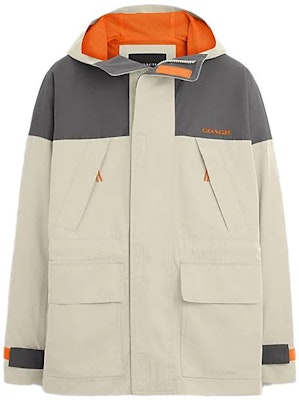 蔻驰 FW23 男士拼色标志印花休闲机车夹克. CK522-W2I Order 蔻驰 FW23 男士拼色标志印花休闲机车夹克. CK522-W2I