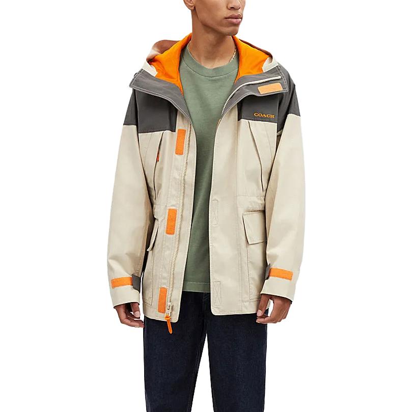 Lookbook 蔻驰 FW23 男士拼色标志印花休闲机车夹克. CK522-W2I