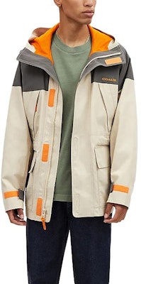 蔻驰 FW23 男士拼色标志印花休闲机车夹克. CK522-W2I Lookbook 蔻驰 FW23 男士拼色标志印花休闲机车夹克. CK522-W2I