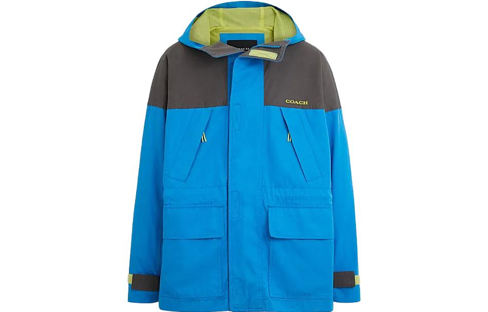 Cheap 蔻驰 FW23 男士拼色标志印花休闲机车夹克. CK522-W2I