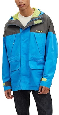 蔻驰 FW23 男士拼色标志印花休闲机车夹克. CK522-W2I 1